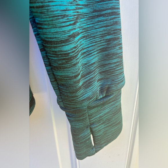 Tek Gear Womens Jacket XL Zip Green Fleece Lined Pockets Thumbhole Sweater - Picture 3 of 11